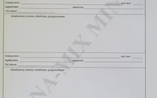Gyógykezelési napló 1